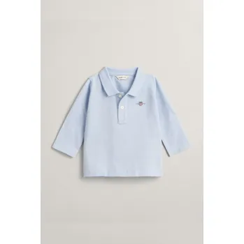 Dívčí košile POLOKOŠILE GANT SHIELD PIQUE LS RUGGER FRESH BLUE