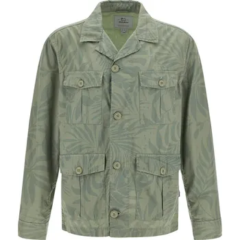Pánská větrovka BUNDA WOOLRICH TROPICAL PRINT OVERSHIRT SAGE FLOWER