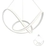 REDO GROUP Závěsné stmívatelné LED svítidlo Nucleo s vysokým výkonem Varianta: Ø 700 x 375 mm, 55 W, LED, 7266 lm, matná bílá