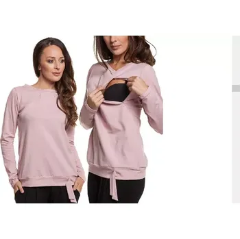 Těhotenská móda Těhotenské a kojicí triko DEBORA LONG PINK