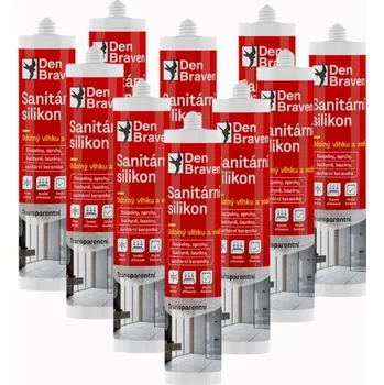 Tmel 12x Sanitární silikon 280 ml transparentní Den Braven