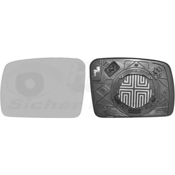 Auto zrcátko Sklo do zrcátka, vnější zrcátko VAN WEZEL 0255837