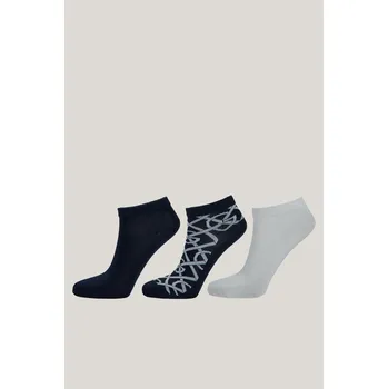 Dámské oblečení PONOŽKY GANT MONOGRAM ANKLE SOCKS 3-PACK EVENING BLUE