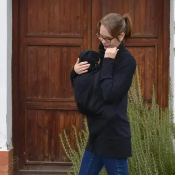 Těhotenská mikina Shara Nosící dlouhá mikina, více barev Barva: černá, Velikost: XS