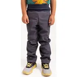 Dětské softshellové kalhoty UNUO s fleecem Simple, Tm. Šedá Velikost: 128/134