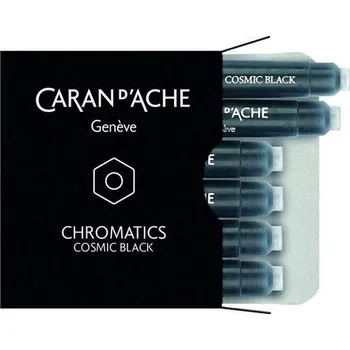 Inkoustové bombičky Chromatics CARAN D'ACHE 6ks, Cosmic Black