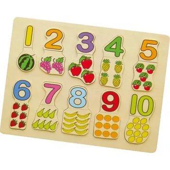Dětské zboží BABU - Vkládačka čísla + ovoce