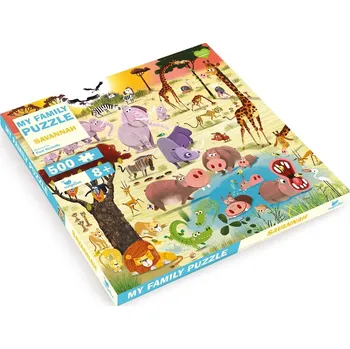 Puzzle Magellan Rodinné puzzle Savana 500 dílků