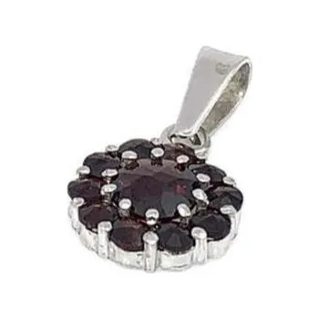 Řetízek Český Granát Stříbrný přívěsek s Českým granátem 32105572