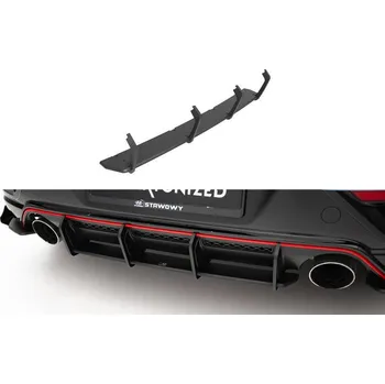 Autodíl Spoiler zadního nárazníku Street pro Hyundai Veloster N Mk2 černo červený