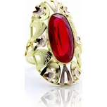 Diante Zlatý prsten s červeným kamenem 31504410