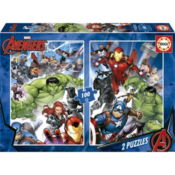 Puzzle EDUCA Puzzle Avengers 2x100 dílků