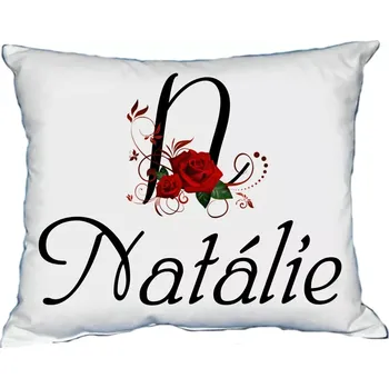 Dekorativní polštářek Polštář s dámským jménem NATÁLIE (polštářek dámské jméno )