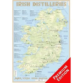 Whiskey Distilleries Ireland - Poster 42x60cm - Premium Edition - Hirst, Rüdiger Jörg