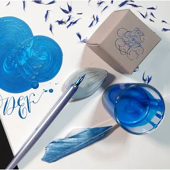 KWZ kaligrafický inkoust 25 ml, Pearl Blue