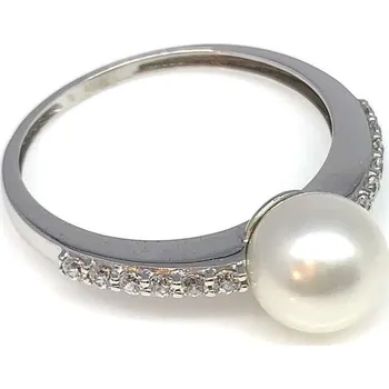 Řetízek Diante Zlatý prsten s perlou 31500580