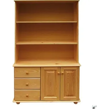 Knihovna Regál 48 - masiv borovice Odstín: Ořech