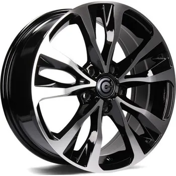 Alu kolo Carbonado Alu Kola Carbonado OSAKA 7x17 5x114.3 ET45 Black Front Polished 73.1