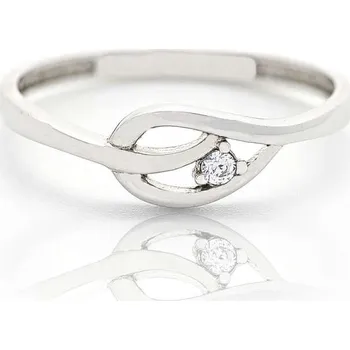 Prsten Diante Zlatý prsten s bílým kamenem 59624821