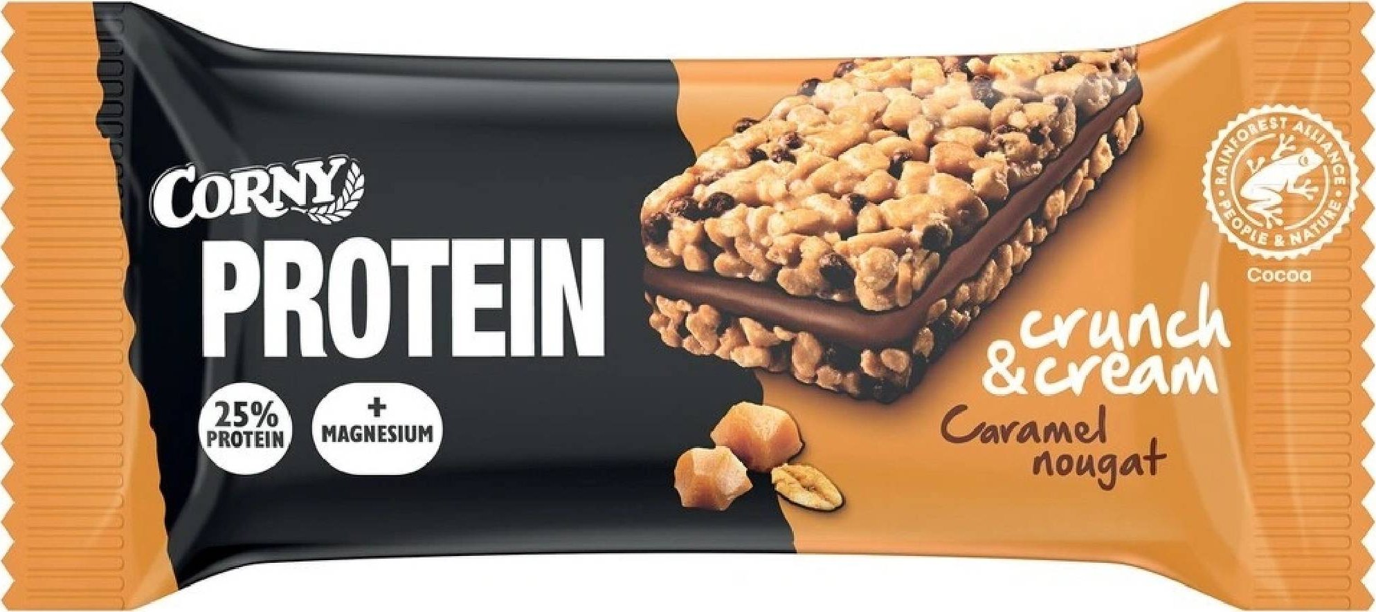 Corny Protein Crunch & Cream 35 g, karamel/nugát od 29 Kč - Zbozi.cz
