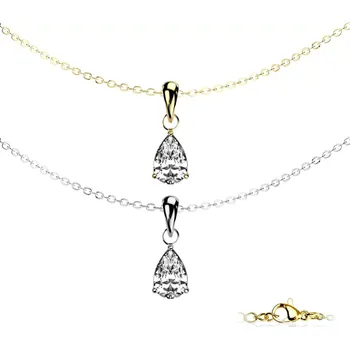 Náhrdelník Ocelový náhrdelník slzička