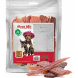 JK ANIMALS Mix nejlepších masových pamlsků, kuřecí a kachní maso, jehněčí a králičí filety, 500 g (Mix nejlepších masových pamlsků od JK ANIMALS. Pamlsky ze sušených mas se řadí mezi jedny z nejkvalitnějších, protože neobsahují žádná barviva a zchutňovadl