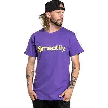 Meatfly pánské tričko Joe Violet | Fialová | Velikost XS | 100% bavlna