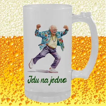 Sklenice Půllitr Jdu na jedno 1
