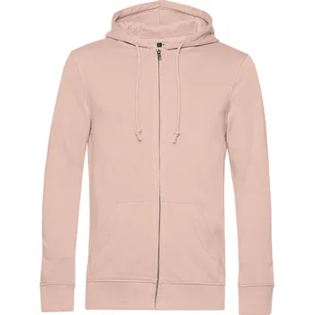 Pánská mikina B&C Collection Pánská mikina na zip B&C Collection Organic Bledě růžová XS