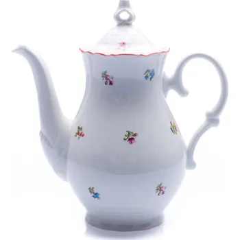 Konvice na čaj Thun Rulak Zettlitz Kávová konvice, 1,2 l, Ophelia, házenka s červeným proužkem, Thun RZ