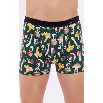 Boxerky Cornette boxerky Tatoo 280/237 Fungi - zelená, S (Kvalitní pánské veselé boxerky s obrázkem Cornette Tattoo)