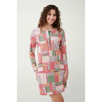 Vamp - Bavlněná noční košile 21371 - Vamp green barley m