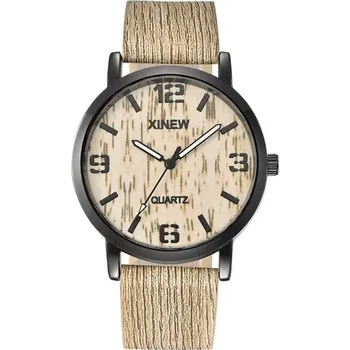 Hodinky Dámské hodinky s dřevěným vzorem - O