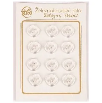 Knoflík Moravská Ústředna Knoflík 12x12 mm, průsvitný