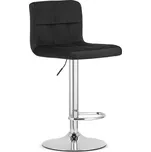 Černá barová židle PROT VELVET