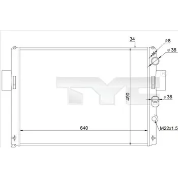 Chladič motoru Chladič, chlazení motoru TYC 715-0003-R