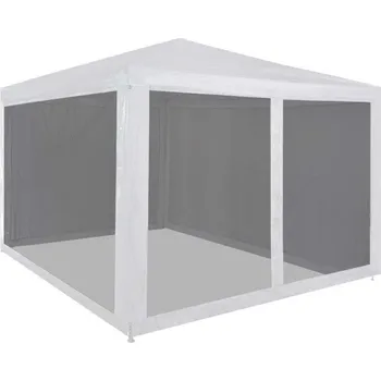 Zahradní stan vidaXL Marketos Party stan se 4 bočními stěnami ze síťoviny 3 x 3 m