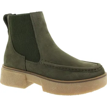 Dámské kozačky CLARKS Dámský tm. zelený kožený kotník 26178696-GREEN-265 Velikost 38