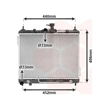 Motor automobilu Chladič, chlazení motoru VAN WEZEL 82002100