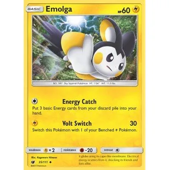 Volný čas Pokémon CIN 035/111 Emolga - Crimson Invasion Stav: Excellent, Verze: NORMAL