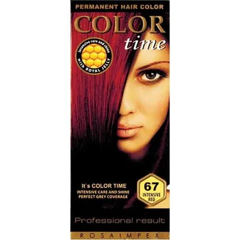 Barva na vlasy Color Time Permanentní Barva na vlasy 67 intenzivní červená 100 ml