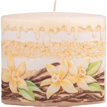 Svíčka Vanilka květ+lusk elipsa 115x55x100mm svíčka 350 gram