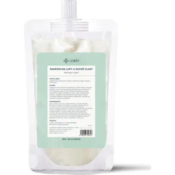 LOBEY® Classic Náhradní náplň Šampon na lupy a suché vlasy 200 ml + 20 ml GRATIS
