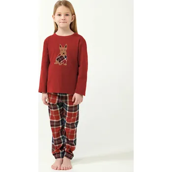 Dámské pyžamo Vamp - Dětské pyžamo s potiskem skotského teriéra 21515 - Vamp red terracotta 8