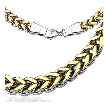 Řetízek Mohutný řetízek z chirurgické oceli - zlatavý "V" vzor