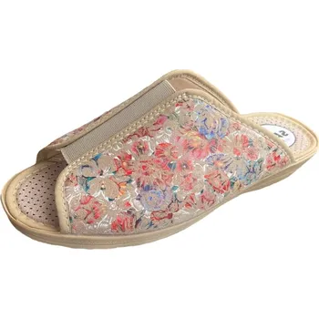 Dámské pantofle Santé AB/429839 dámské pantofle šíře H béžová mix Barva: Béžová, Velikost: 41