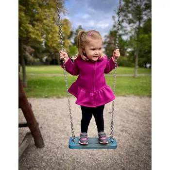 Dívčí mikina Kulišárny Dívčí kabátek s volánkem WARM - FUCHSIA VELIKOST: 122