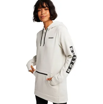 Dámské oblečení Technická mikina Burton Wms Oak Long Pullover Hoodie stout white heather XS 2026 - Odesíláme do 24 hodin
