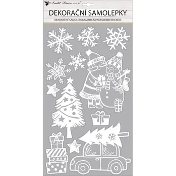 Okenní dekorace Anděl Přerov Samolepka auto s glitry 24 x 47 cm