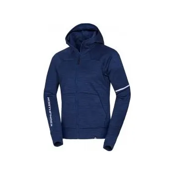 Pánská mikina Northfinder Luigi bluemelange XL; Modrá mikina + DÁREK DLE VÝBĚRU!